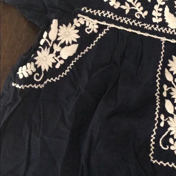 Calypso navy embroidered t shirt - Picture 3 of 4